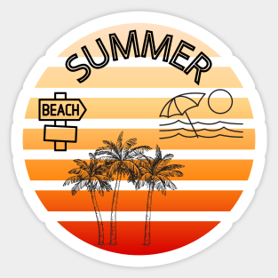 Retro Summer Sticker